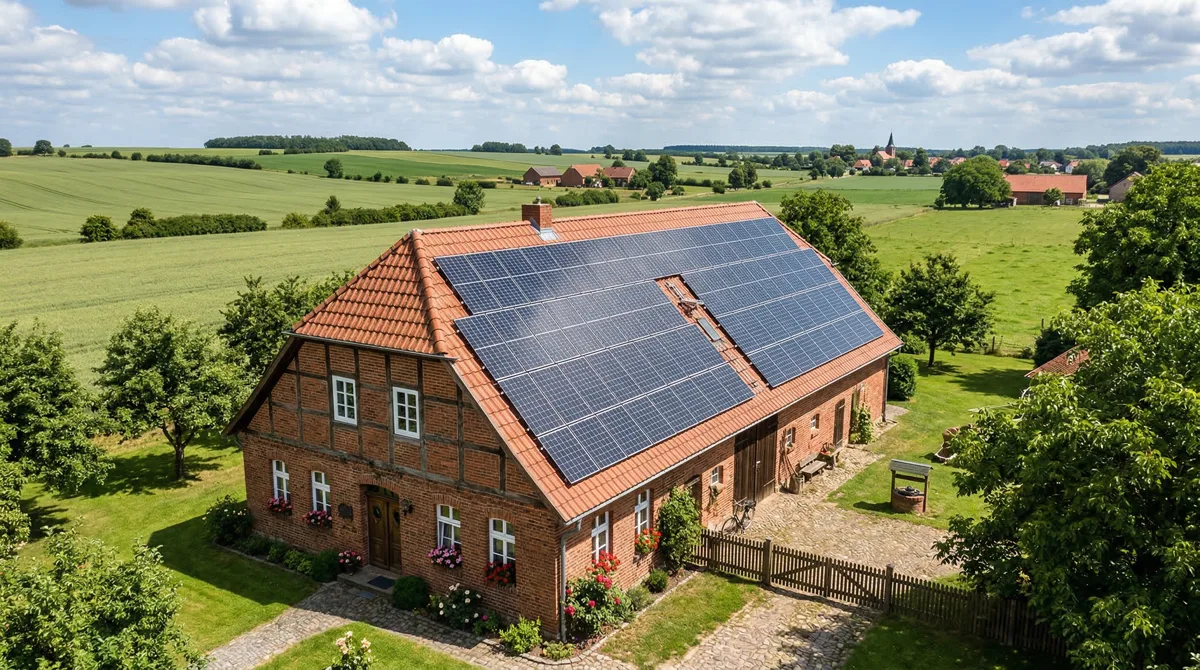 PV-Anlage auf einem Landhaus in Sachsen-Anhalt